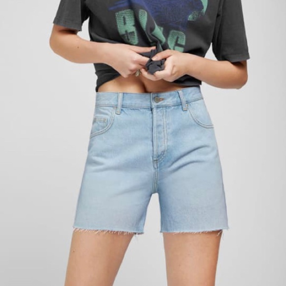 ANINE BING - Bonnie Raw Hem Cutoff Denim Shorts